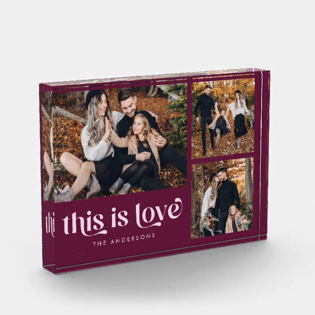 Bloc Photo Cranberry Retro This is Love Collage (Gauche)