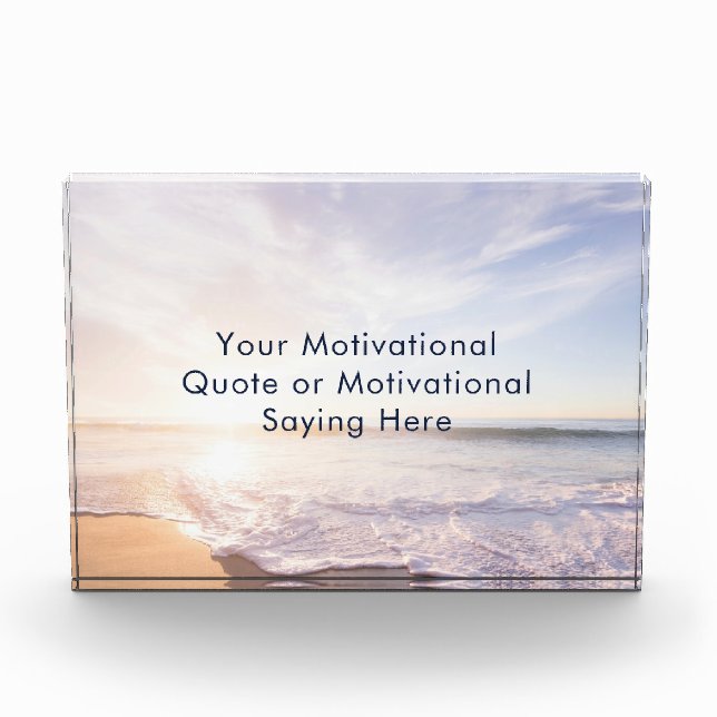 Bloc Photo Create Your Own Inspirational Custom Quote Beach  (Devant)