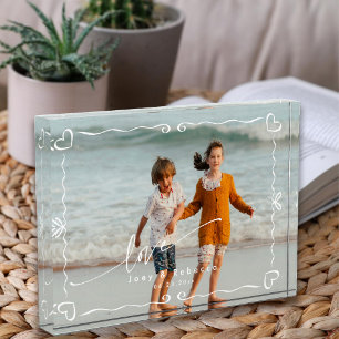 Bloc Photo Créez vos propres gribouillages de cœur Cadeau de