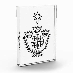 Bloc Photo Croix de Jérusalem tatouage de pèlerinage historiq