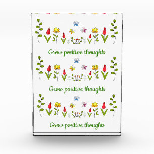 Bloc Photo Cultiver des pensées positives fleurs