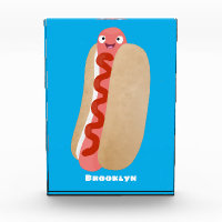 Curieux hot dog Weiner dessin animé