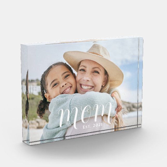 Bloc Photo Custom Mom Established Modern Script (Gauche)