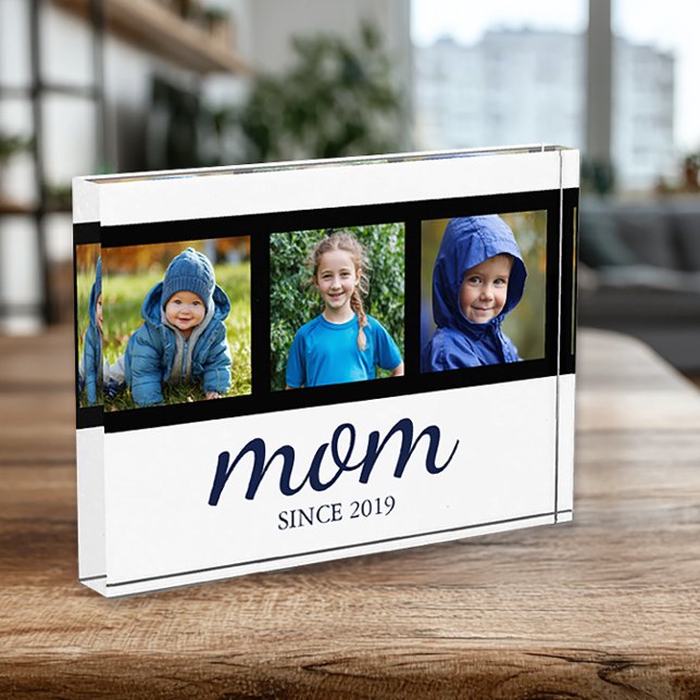 Bloc Photo Custom Three Photo Mom (Custom Three Photo Display for Mom)