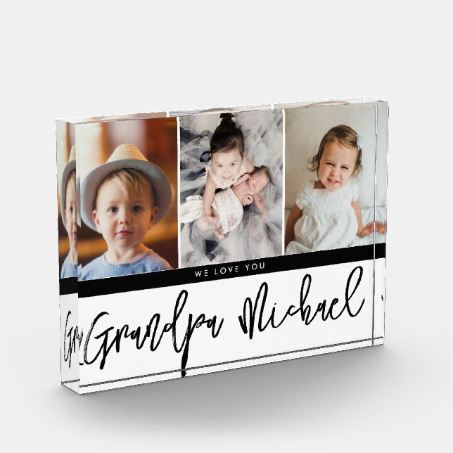 Bloc Photo Custom We love you grand-pa photos (Gauche)