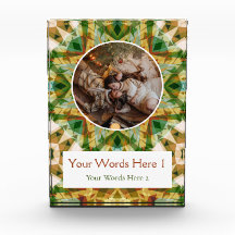 Custom Winter Green Fall Brown Star Christmas Cade