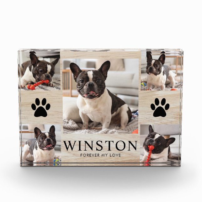 Bloc Photo Customizable Pet Dog Memorial Keepsake (Devant)