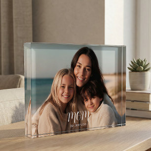 Bloc Photo CustomMom Police Moderne Écrite