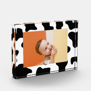 Bloc Photo Cute noir et blanc ferme animal pépinière de vache