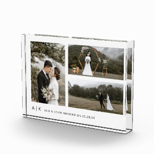 Bloc photo de mémoire Mariage simple et élégant
