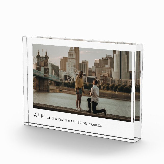 Bloc photo de mémoire Mariage simple et élégant (Droite)