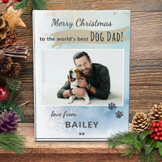 Bloc photo de Noël pour le meilleur papa chien du