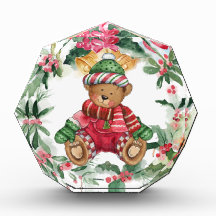 Bloc photo de Noël Teddy Bear