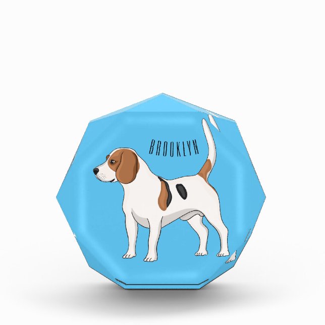 Bloc Photo dessin animé de chien beagle (Devant)