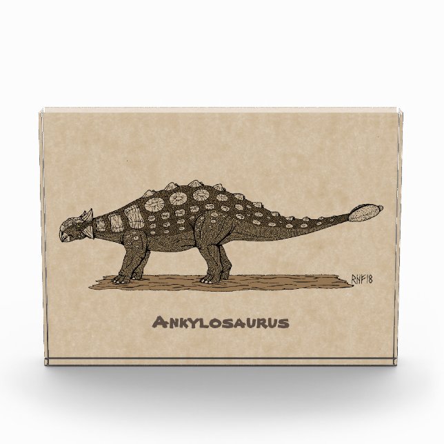 Bloc Photo Dinosaure crétacé Ankylosaurus (Devant)