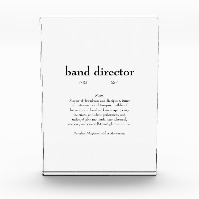 Bloc Photo Directeur de bande Définition Merci Cadeau (Devant)