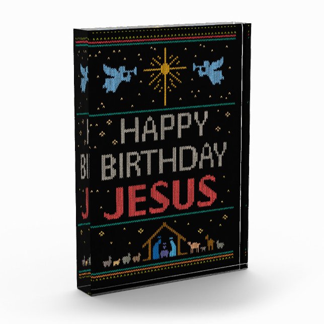 Bloc Photo Doux moche Joyeux Anniversaire Jésus Christian Rou (Gauche)