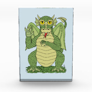 Bloc Photo Dragon vert mignon