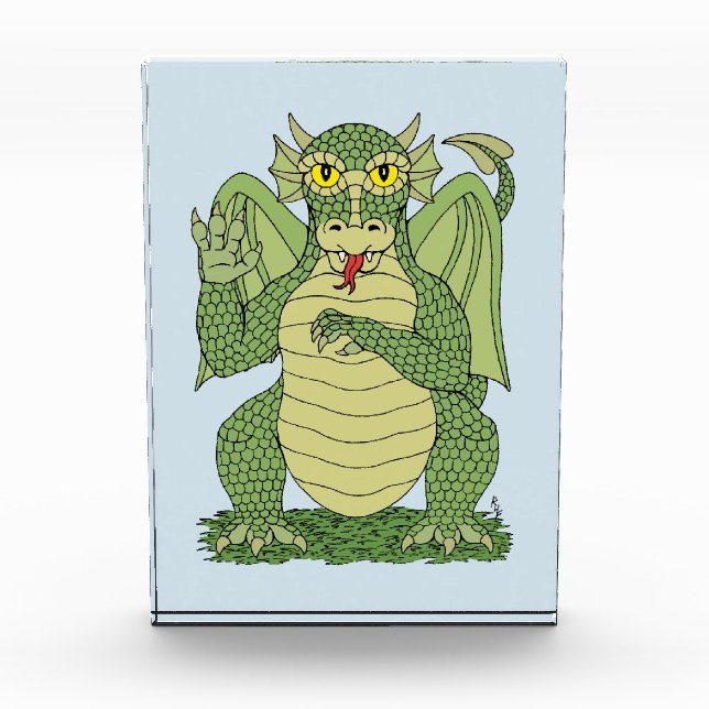 Bloc Photo Dragon vert mignon (Devant)