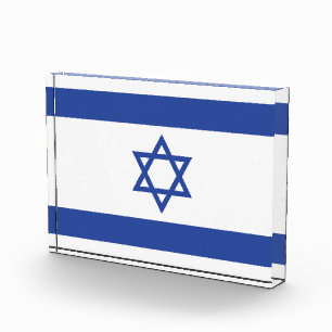 Bloc Photo Drapeau de l'État d'Israël Étoile de David Judaïsm