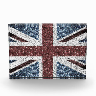 Bloc Photo Drapeau du Royaume-Uni Rustic vintage scintille pa