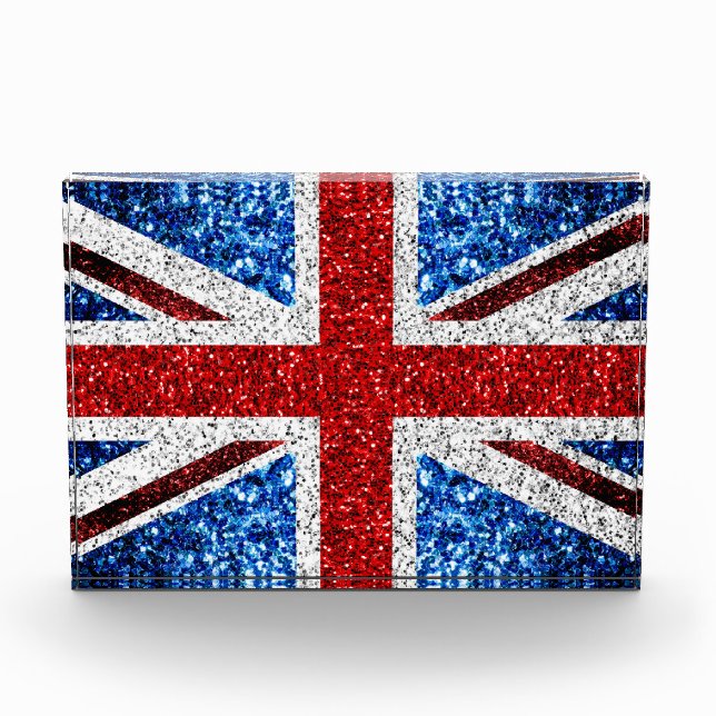 Bloc Photo Drapeau rouge bleu blanc brillant parties scintill (Devant)