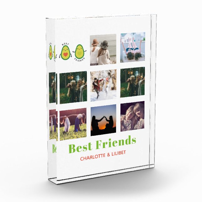 Bloc Photo Drôle BFF PHOTO COLLAGE Cadeau personnalisé AVOCAD (Gauche)