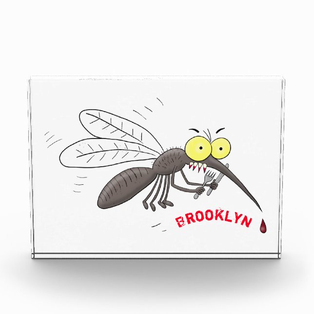 Bloc Photo Drôle dessin d'insecte moustique (Devant)