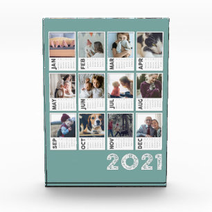Bloc photo du calendrier personnalisé 2021