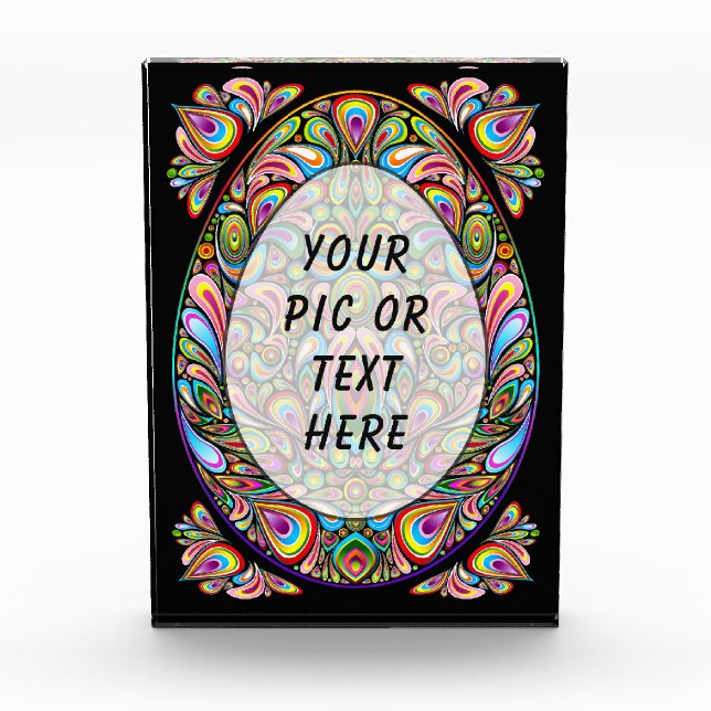 Bloc Photo Easter Egg Psychedelic Design (Devant)