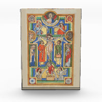 Éclairage médiéval crucifié Jésus
