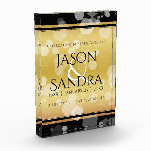 Bloc Photo Élégant 50e anniversaire de Mariage d'or