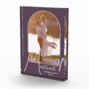 Bloc Photo Élégant Mariage Arc violet