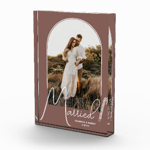 Bloc Photo Élégant Mariage Arch Rose Taupe