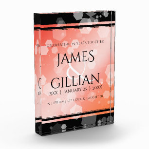Bloc Photo Elégante 35ème anniversaire de Mariage de corail
