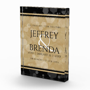 Bloc Photo Élégante fête du 1er anniversaire du Mariage de pa