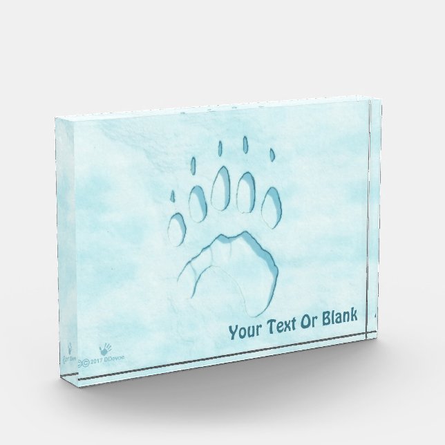 Bloc Photo Empreinte de patte d'ours polaire (Gauche)