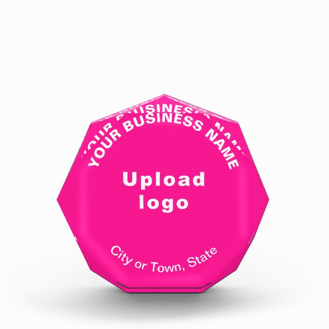 Bloc photo en forme d'octogone rose commercial (Devant)