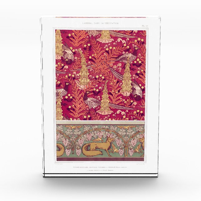 Bloc Photo Faisan renard Art nouveau Foxglove verneuil (Devant)