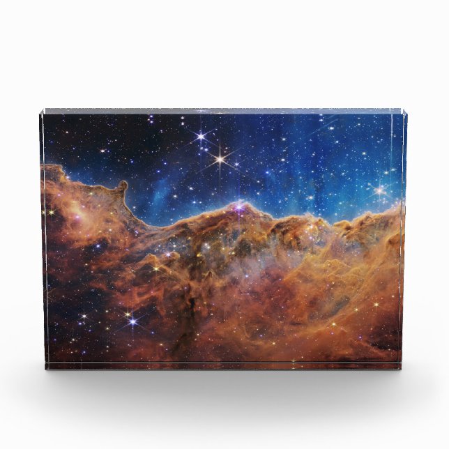 Bloc Photo Falaises cosmiques Carina Nebula Space Webb Telesc (Devant)