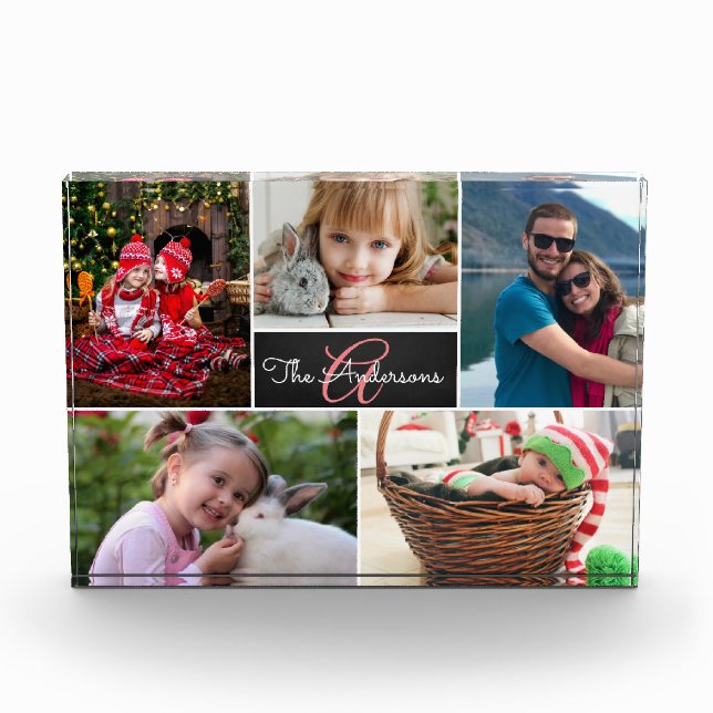 Bloc Photo Famille Monogramme Photo Collage (Devant)