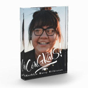 Bloc Photo Félicitations Grad Moderne Script Grad Graduation