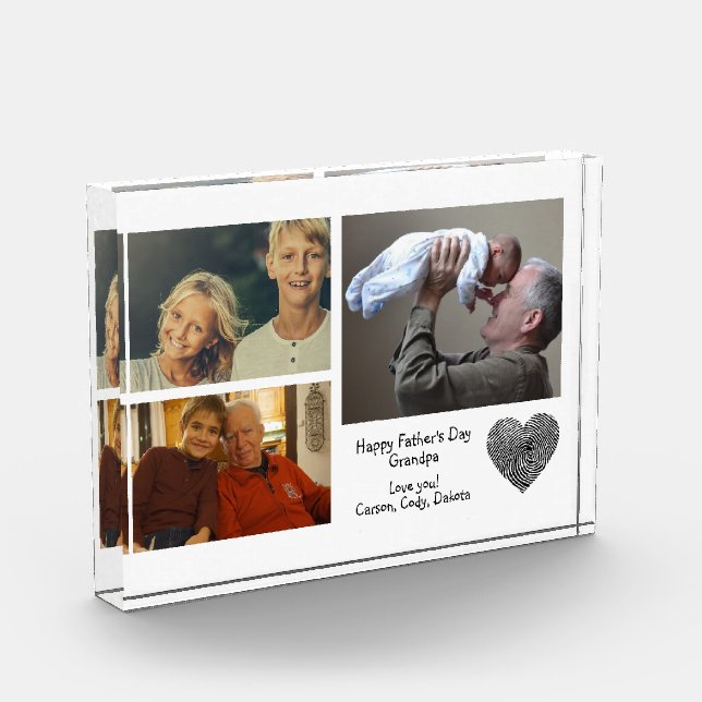 Bloc Photo Fête des pères Collage photo personnalisée moderne (Gauche)