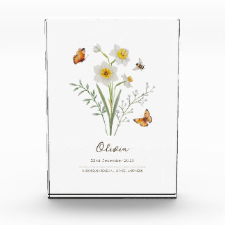 Bloc Photo Fleur du mois de naissance de Narcisse