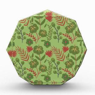 Bloc Photo Fleur motif, branche, feuille fleurie verte sans s