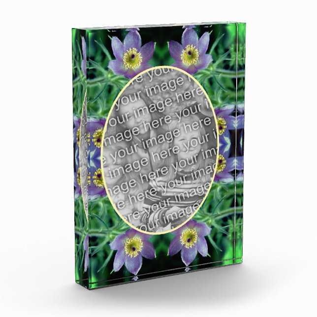 Bloc Photo Fleurs Pasques Violettes Créez Votre Propre (Gauche)