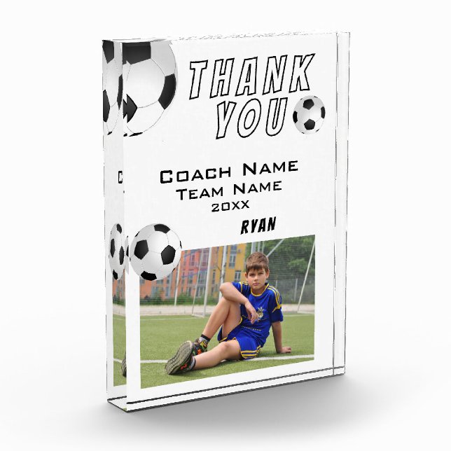 Bloc Photo Football Football Ball Sports Entraîneur Merci (Gauche)