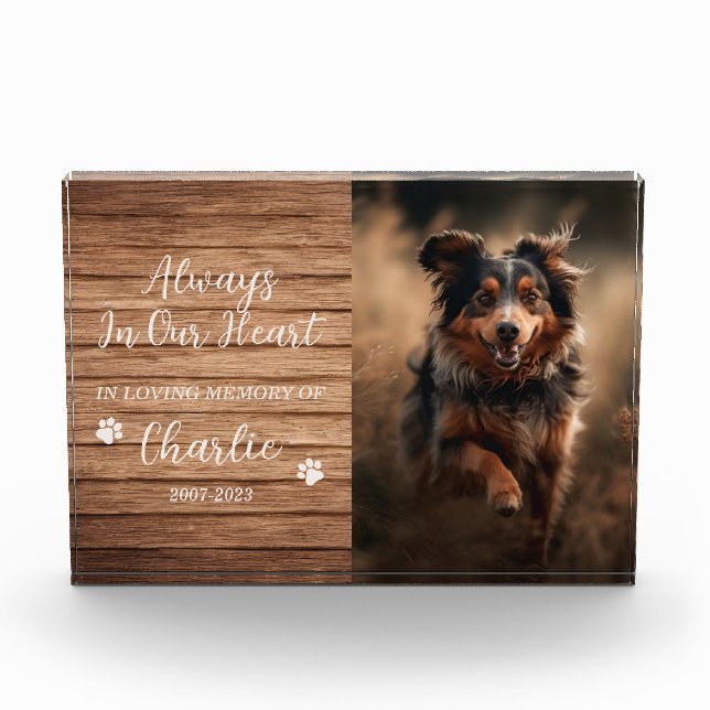 Bloc Photo Frame Modifiable En Mémoire Amoureuse De (Devant)