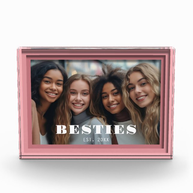 Bloc Photo Garde-pieds rose moderne (Devant)