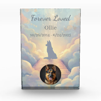 Bloc Photo German Shepherd Rainbow Bridge Acrylic Photo Block